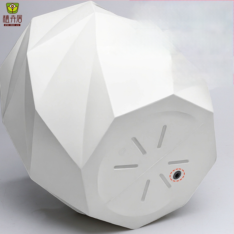 Rombinės formos gėlių indas iš dervos, grindinis laikiklis, Šiaurės minimalistinio stiliaus