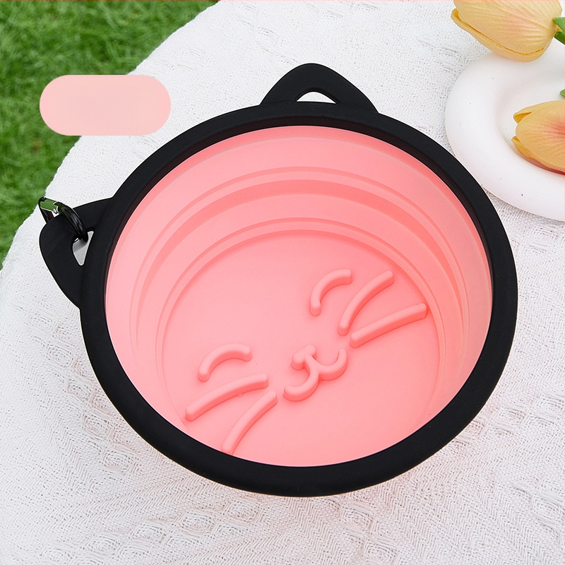 Dzīvnieku ēdiena integrētā silikona dubultā bļoda – videi draudzīgs silikons, divas 350 ml bļodas katrai, privāta zīmola pieejama