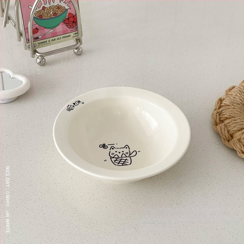 Κεραμικά μπολ γάτας για φαγητό και νερό σε ανυψωμένο πλαίσιο με μεταλλική βάση, αυτόματη τροφοδοσία