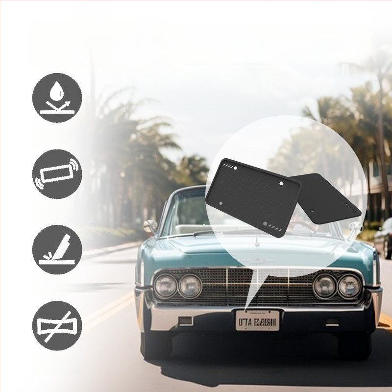 Silīkona numura zīmju rāmis, taisnstūra turētājs Zuohui