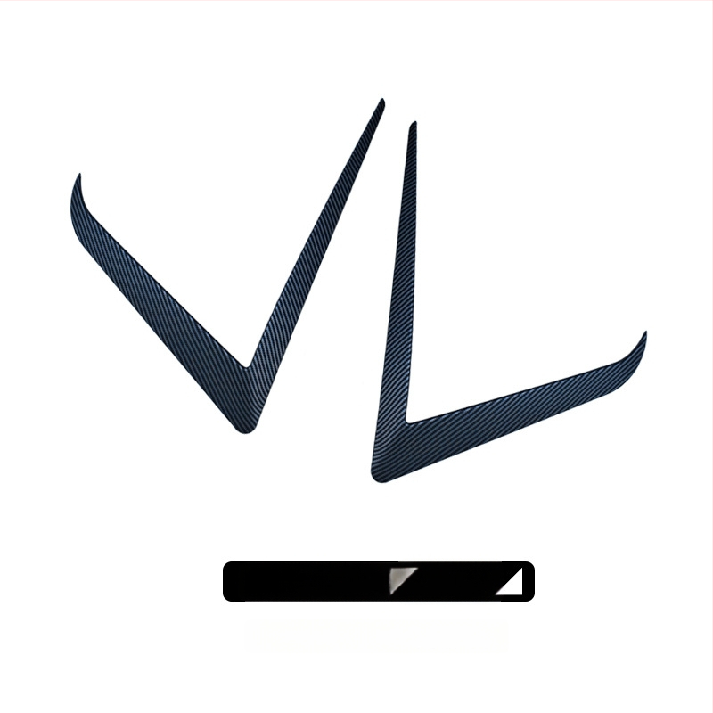 Tesla Model Y/Model 3: dekoratyvinis priekinio bamperio miglos žibintų rėmelis su antakių apvadu, pritaikomas, anglies pluošto raštas