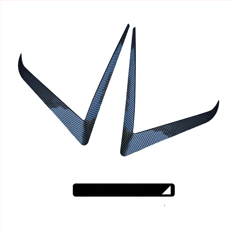 Tesla Model Y/Model 3: dekoratyvinis priekinio bamperio miglos žibintų rėmelis su antakių apvadu, pritaikomas, anglies pluošto raštas