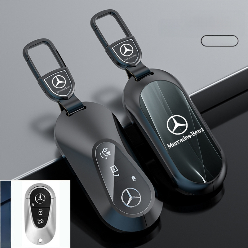 Atslēgu korpuss Mercedes-Benz modeļiem: S‑klase Maybach, C‑klase (C200L), E260L, E300L, GLB, GLC260L; cinka sakausējums; vienkāršs stils