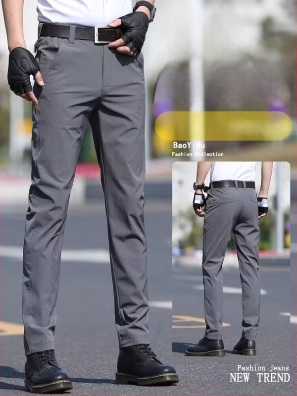 Elastīgās taktiskās bikses bez gludināšanas, taisns griezums, flīsa oderējums, biznesa ikdienai