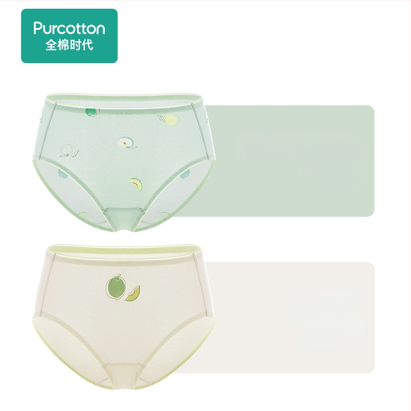 Sieviešu kokvilnas apakšveļa ar augstu vidukli, vēdera formēšana un gūžu pacelšana, elpojoši trijstūra šorti, 2 pāri