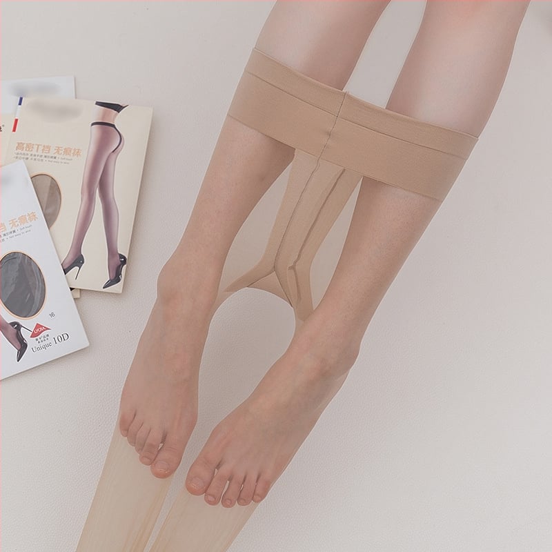 Nailoninės pėdkelnės - nematomos, plonos, seksualus stilius, vienspalvis raštas