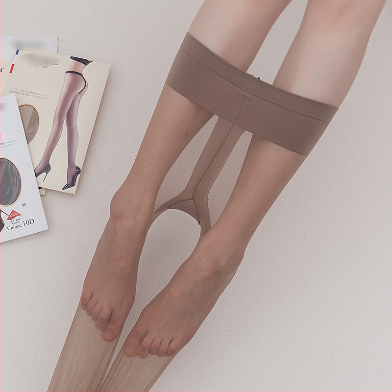 Nailoninės pėdkelnės - nematomos, plonos, seksualus stilius, vienspalvis raštas