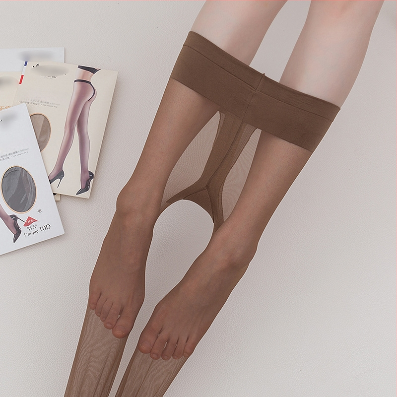 Nailoninės pėdkelnės - nematomos, plonos, seksualus stilius, vienspalvis raštas