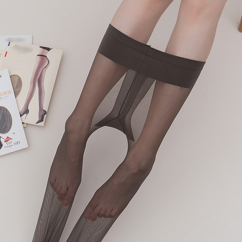 Nailoninės pėdkelnės - nematomos, plonos, seksualus stilius, vienspalvis raštas