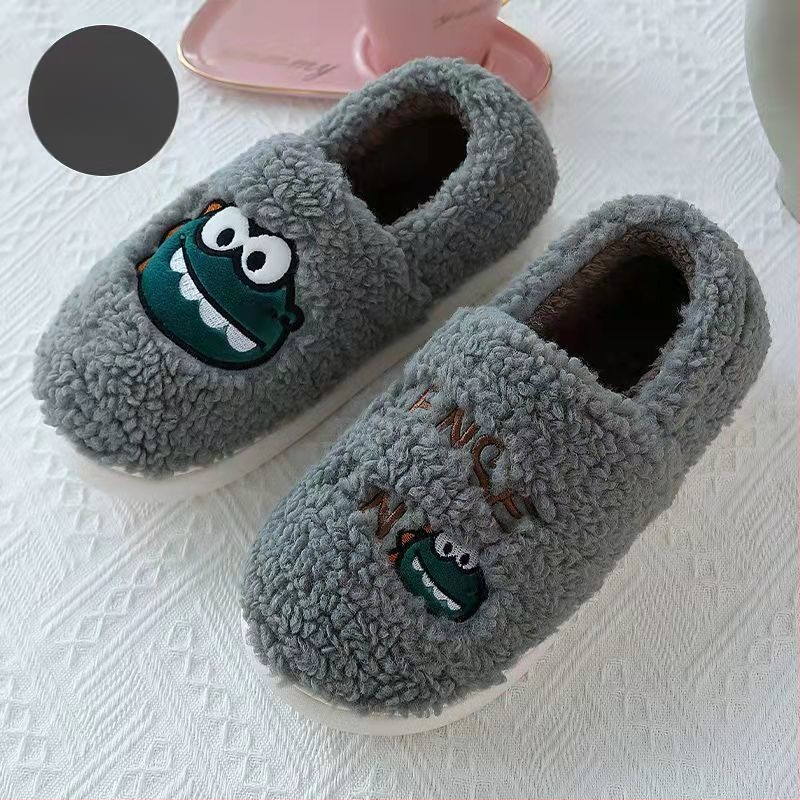 Дамски памучни пантофи за дома, подплата от флийс, PVC подметка, дебелина на подметката 3-5 cm, инжекционно формована подметка