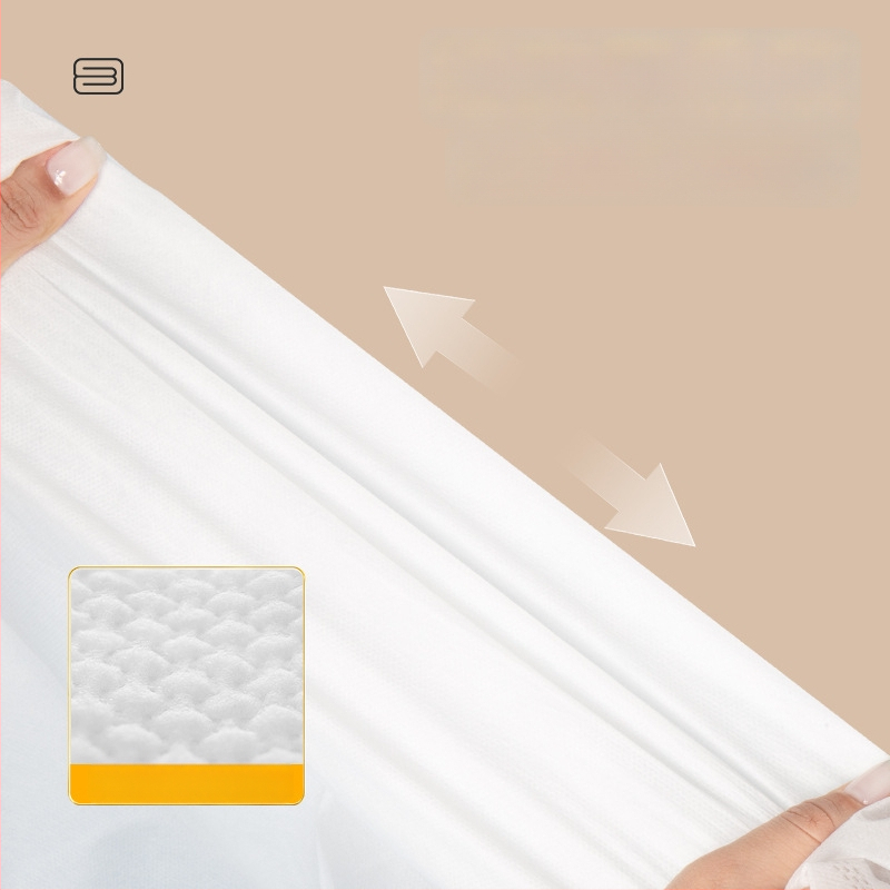 Vienkartinis kelioninis patalynės komplektas: paklodė ir pagalvės užvalkalas, neaustas audinys, dulkių atsparumas, viešbučiams ir svečių namams