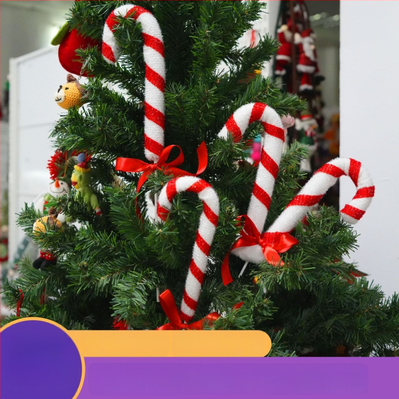 Božićne ukrase za drvce — moderni umjetnički stil, kompatibilno s aranžmanima u vazi, Materijali: plastika, željezo, tkanina