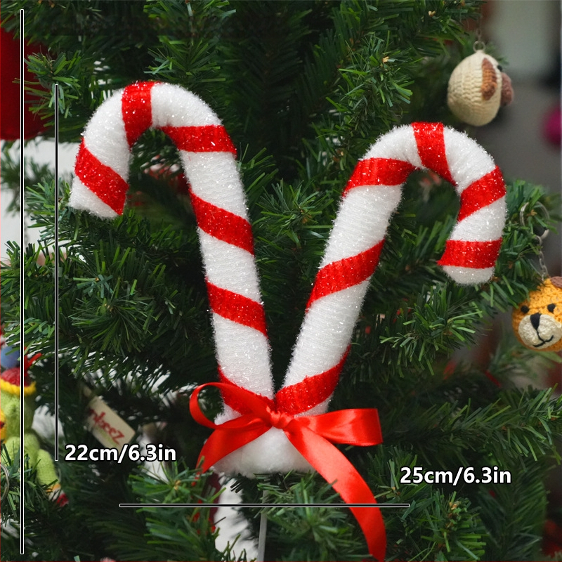 Božićne ukrase za drvce — moderni umjetnički stil, kompatibilno s aranžmanima u vazi, Materijali: plastika, željezo, tkanina