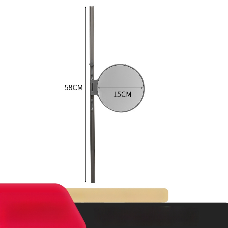 Stienā stiprināms plastmasas trīs līmeņu kosmētikas un lūpu krāsu uzglabāšanas plaukts vannas istabas spoguļa durvīm