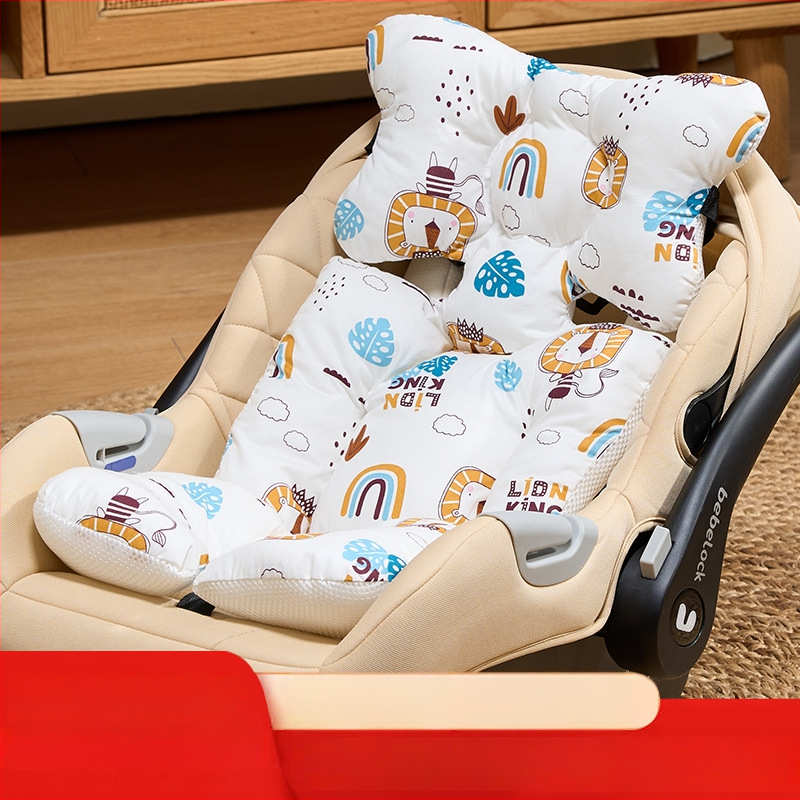 Medvilninis kūdikio vežimėlio kilimėlis su visų sezonų minkštu sėdėjimo pagalvėle, 0–12 mėnesių amžiui, pritaikomas priedas