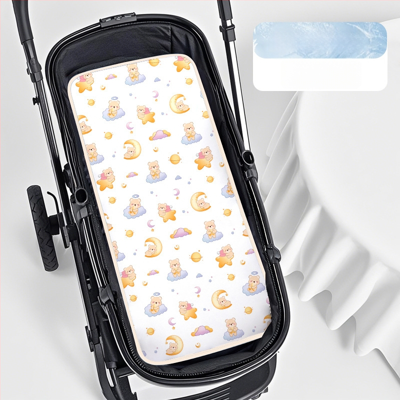 Beebi käru matt ice silk materjalist, hingav, pestav, sobib 0–2-aastastele