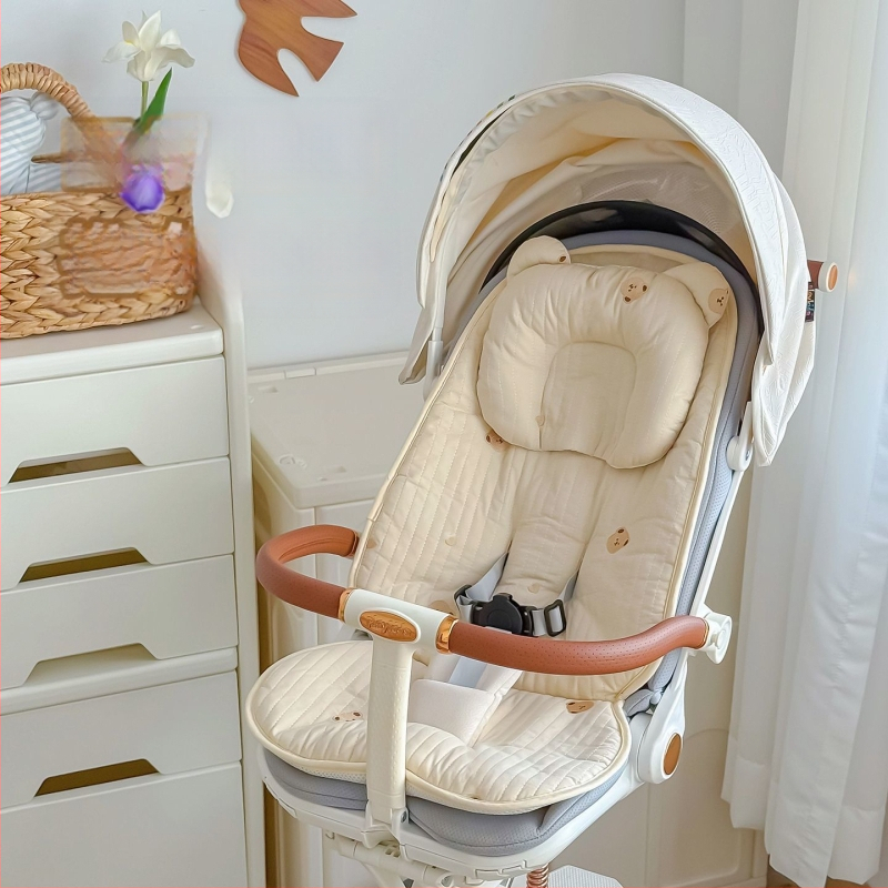 Bērnu ratiņu sēdekļa paklājiņš no 100% kokvilnas – universāla sēžamā spilvena visām sezonām