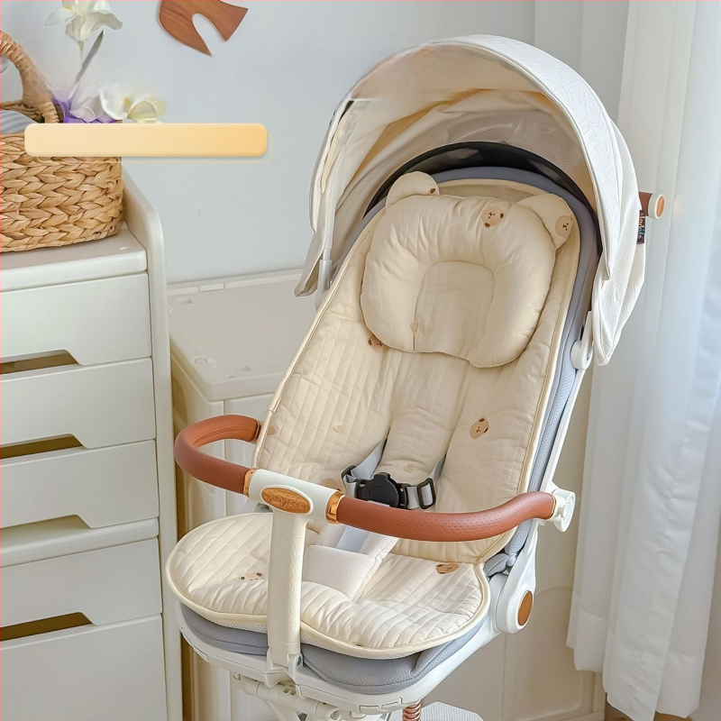 Bērnu ratiņu sēdekļa paklājiņš no 100% kokvilnas – universāla sēžamā spilvena visām sezonām