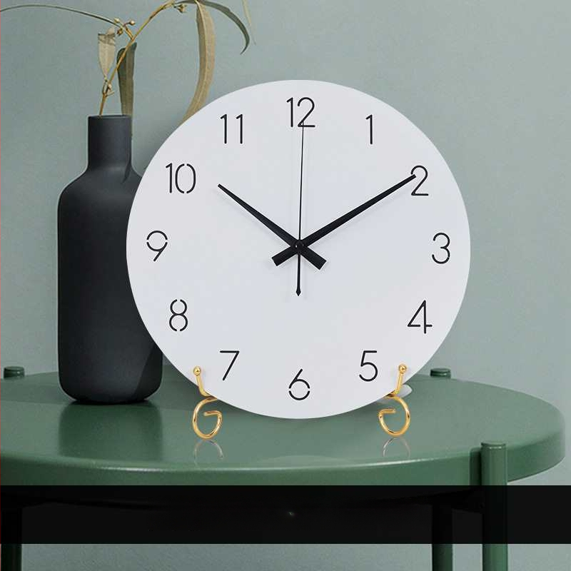 Jauns ķīniešu stila galda pulkstenis — metāla korpuss un metāla priekšējā plāksne, dekoratīvs pulkstenis dzīvojamā istabā