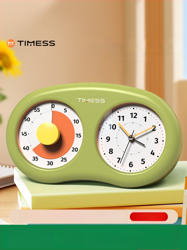 Tylus vizualus laikmatis vaikams su mechaniniu judėjimu, baterijomis maitinamas, ABS korpusas, rodyklės ekranas, karikatūrų dizainas