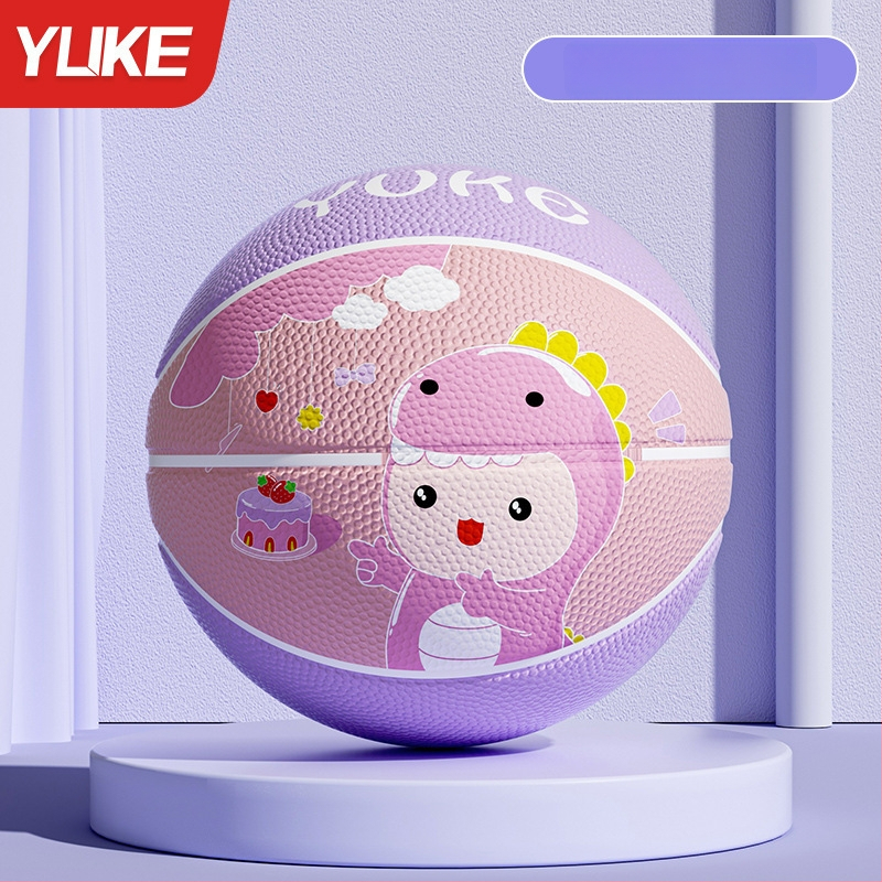 Basketbols bērniem — Yuke gumijas trenēšanās bumba, piemērota bērniem, paredzēta basketbola treniņiem