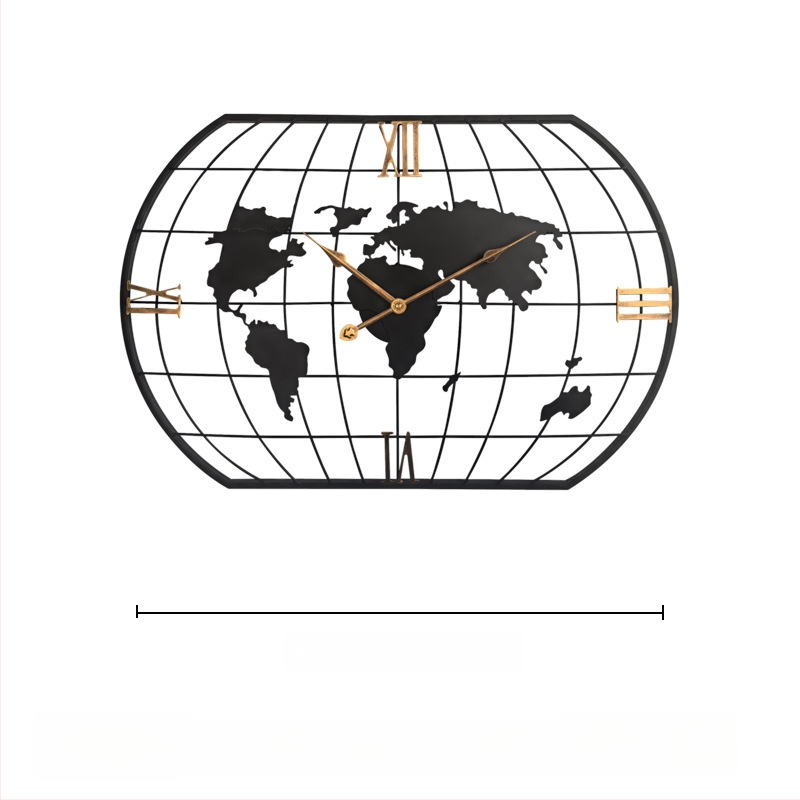 Fali óra YX8838, fém számlap és ház, másodpercek mozgása, 24 órás kijelzés