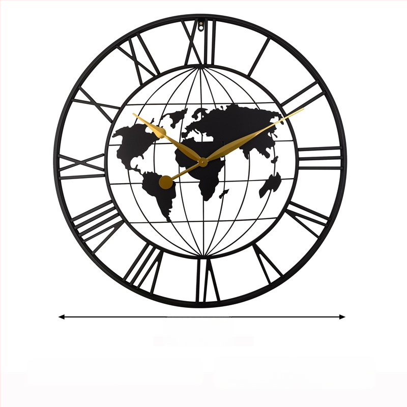 Fali óra YX8838, fém számlap és ház, másodpercek mozgása, 24 órás kijelzés