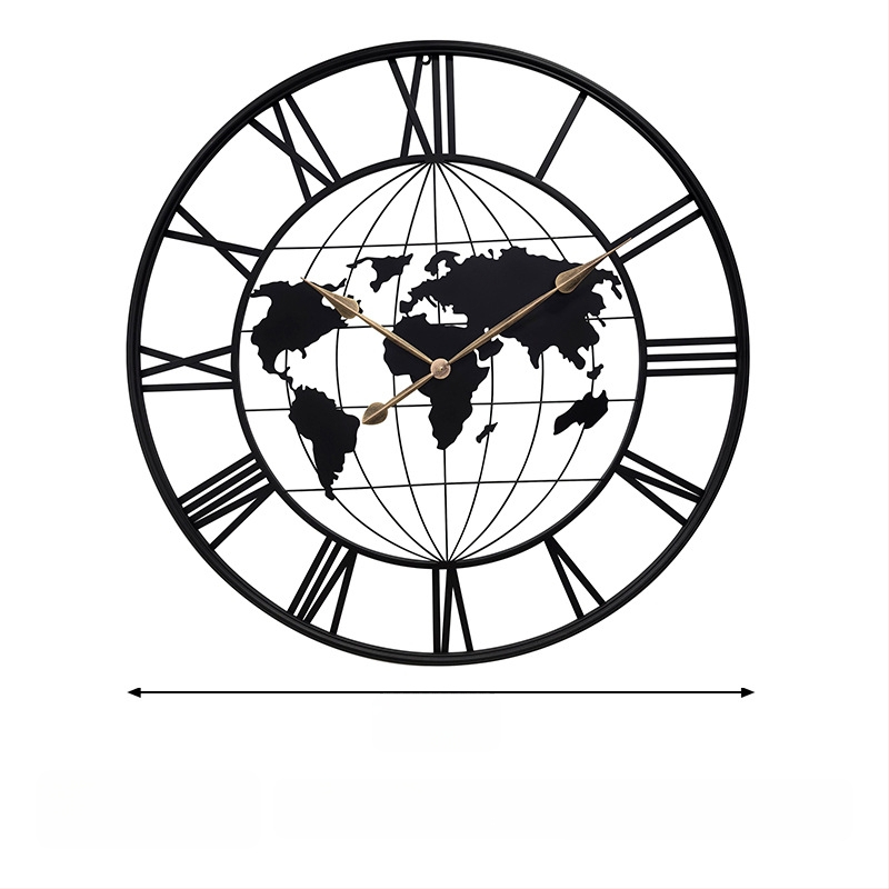 Fali óra YX8838, fém számlap és ház, másodpercek mozgása, 24 órás kijelzés