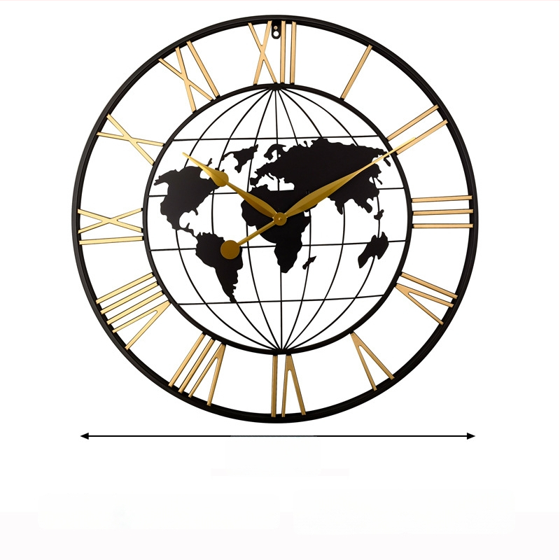 Fali óra YX8838, fém számlap és ház, másodpercek mozgása, 24 órás kijelzés