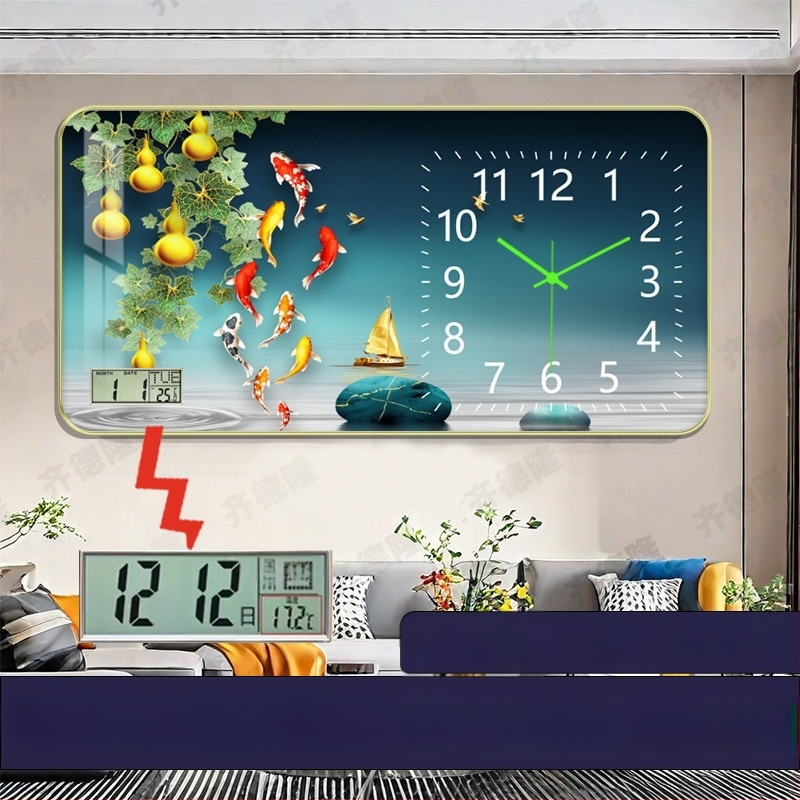 Fali óra mechanikus működéssel, analóg számlap számokkal, világító a sötétben, egyoldalas, akkumulátorral működik