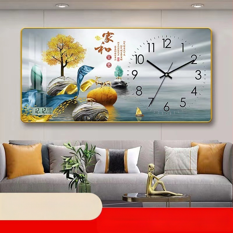 Fali óra naptár és LED számkijelzővel, Kaifa működés akkumulátorral, téglalap alakú, egyszerű modern stílus