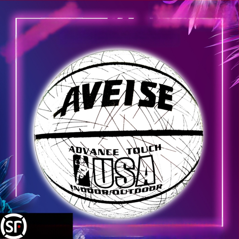 Avis basketbola bumba — superfinas šķiedras materiāls, drukāts zīmogs, pielāgošana pieejama, piemērota basketbola treniņiem un citām bumbas spēlēm