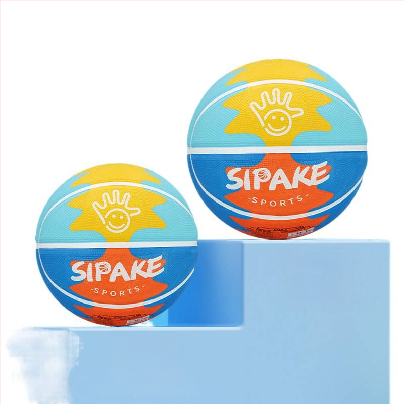 Bērnu gumijas basketbols №4-5 – izturīga treniņu bumba, logotipa drukāšana un pielāgošana pieejama, piemērots bērniem