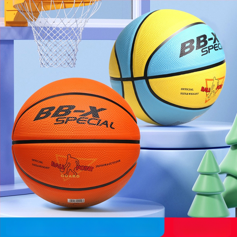 Bērnu basketbola bumba no sintētiskās gumijas, ar logotipa druku, pielāgojama, treniņiem