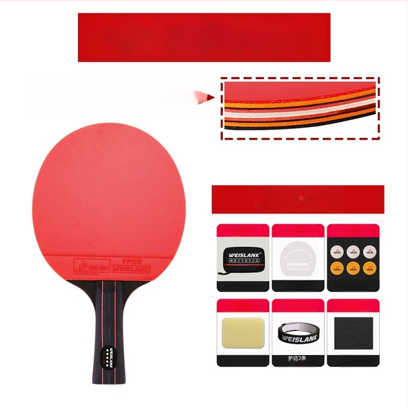 Lauatennise reket: otsene löök, PE plaat, pikk liimgum, kohandatav, trükitud logo