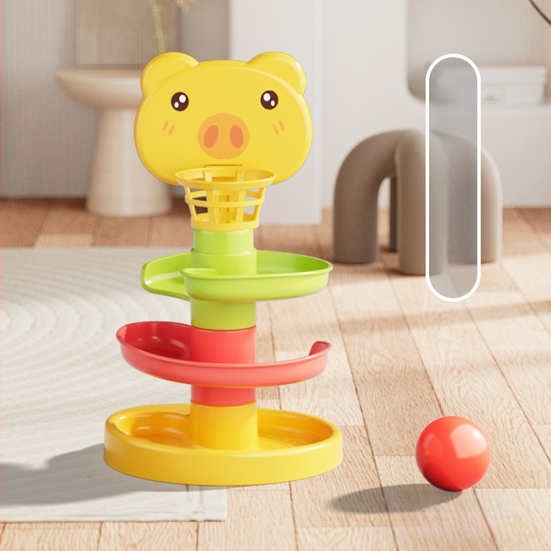 Interaktyvus trasos bokštelis su ridenančiomis rutulėmis – plastikinė žaisla vaikams 3-6 metų, skatina intelektinį vystymąsi, rankų-akių koordinaciją ir tėvų-vaikų bendravimą