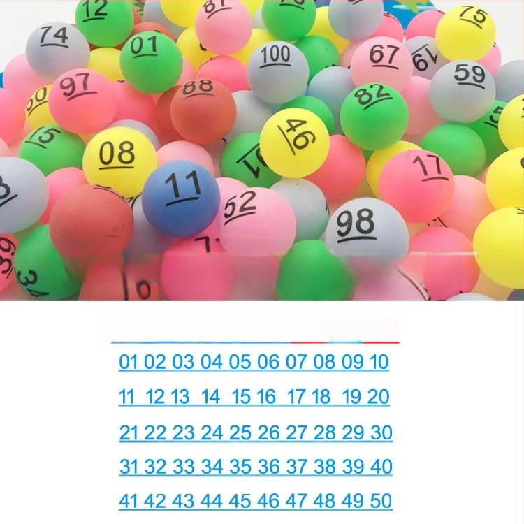 Numbriline pall 01-100 lauatennisele — PP materjal, Wheat tip kaubamärk, trükitud logotüüp, töötlemise kohandamine