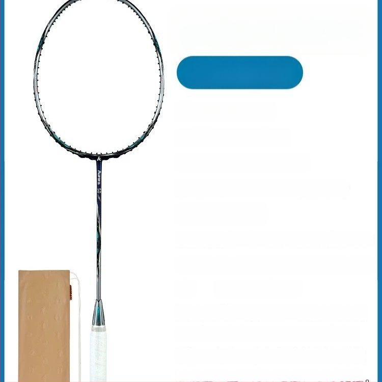 Kawasaki Aurora 50s badmintoni reket, kogu süsinikkiust raam, kaal 85-89 g, käepideme suurus G5, otsene löök, nailonistrungad