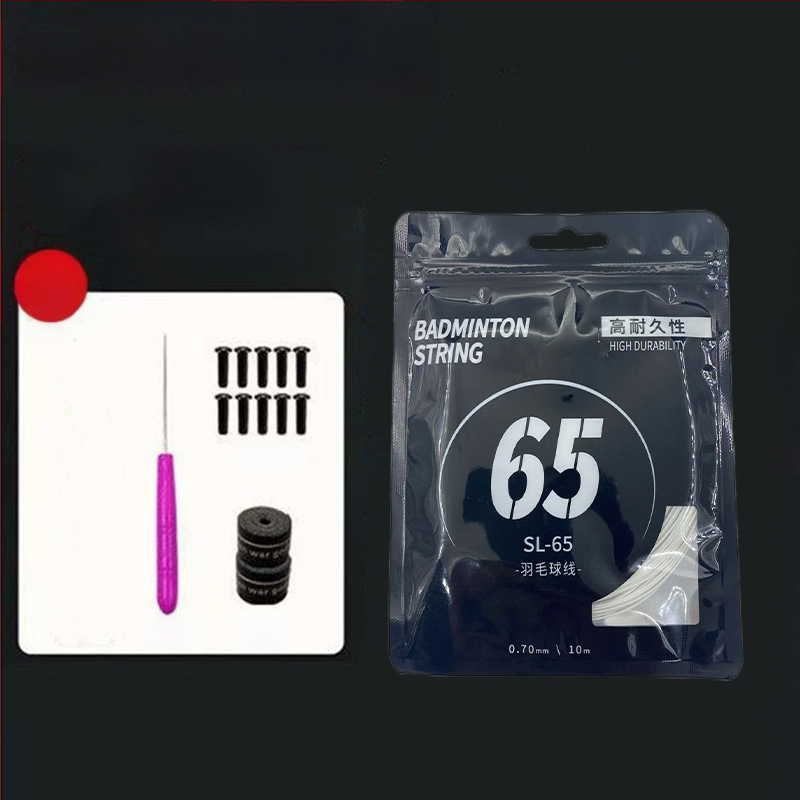 Badmintonireketi strunade komplekt — nailonkiud, pinge 18–30 lb, Record Work, badmintonile.