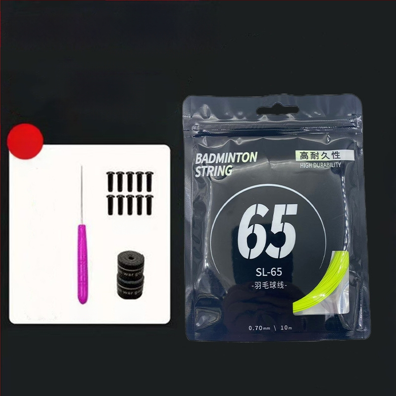 Badmintonireketi strunade komplekt — nailonkiud, pinge 18–30 lb, Record Work, badmintonile.