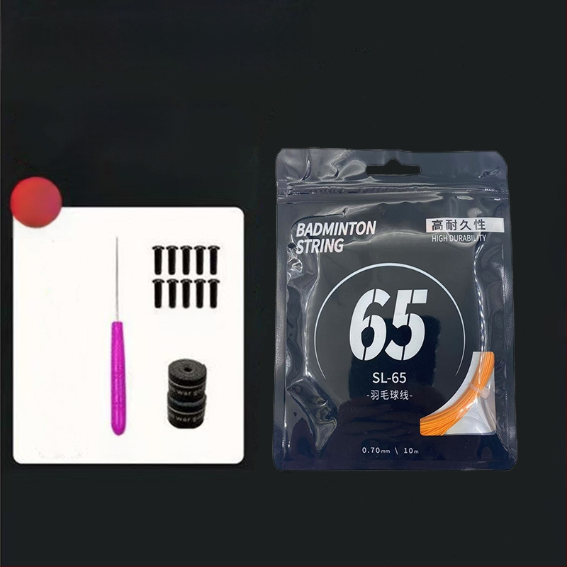 Badmintonireketi strunade komplekt — nailonkiud, pinge 18–30 lb, Record Work, badmintonile.
