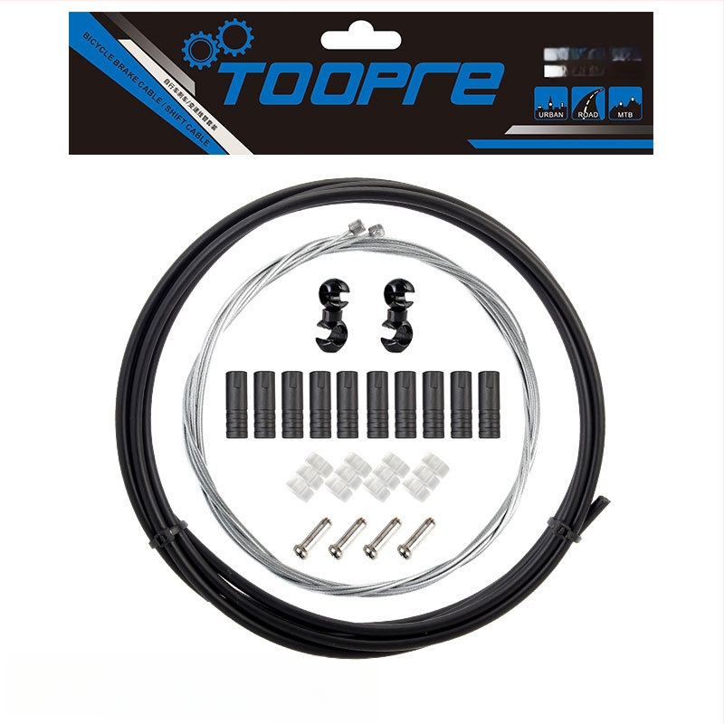 TOOPRE Jalgratta pidurduskaabli komplekt mäestiku ja teekäitumiseks — PVC ümbris kõrge süsinikusisaldusega terasest südamikuga