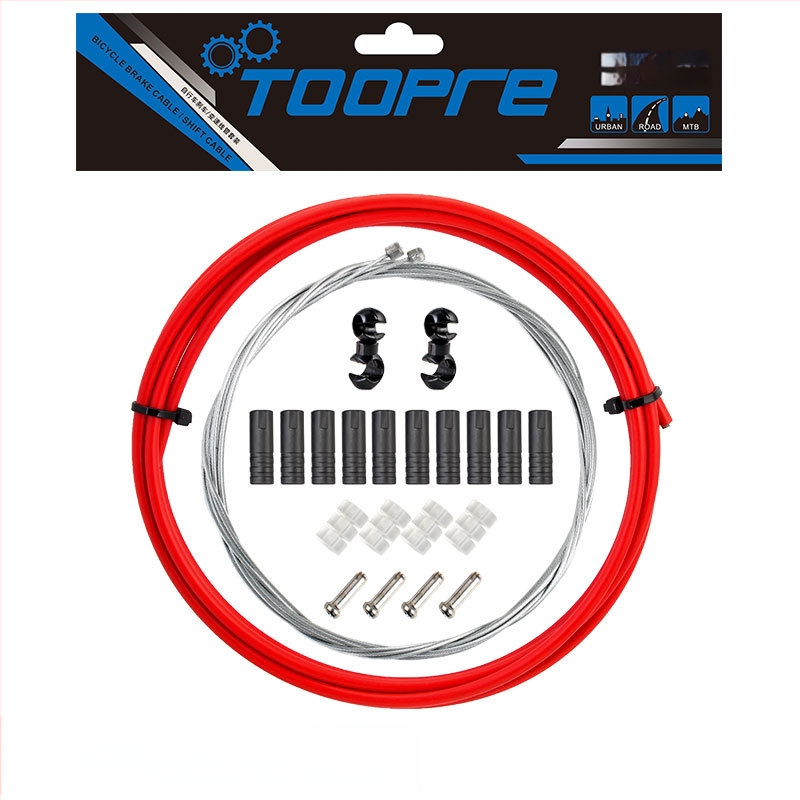 TOOPRE Jalgratta pidurduskaabli komplekt mäestiku ja teekäitumiseks — PVC ümbris kõrge süsinikusisaldusega terasest südamikuga