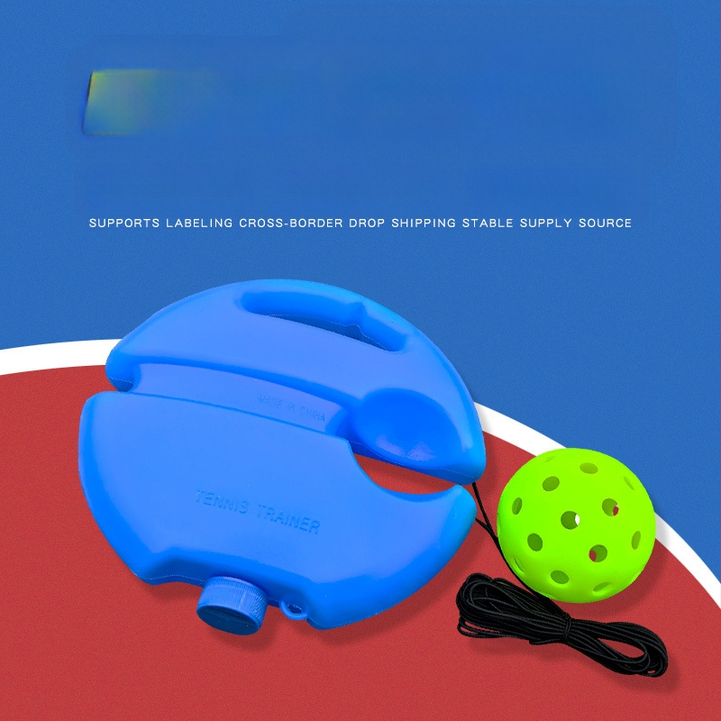 Viens spēlētājs pickleball treniņš ar 40 atverēm — komplekts ar auklu, PTE materiāls, ap 0,15 kg, iepakojums caurspīdīgā maisiņā