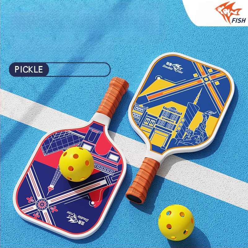 Pisces oglekļa šķiedras pickleball rakete komplekts iekšējai un ārējai lietošanai, ultra viegls iesācējiem, trenēšanās komplekts