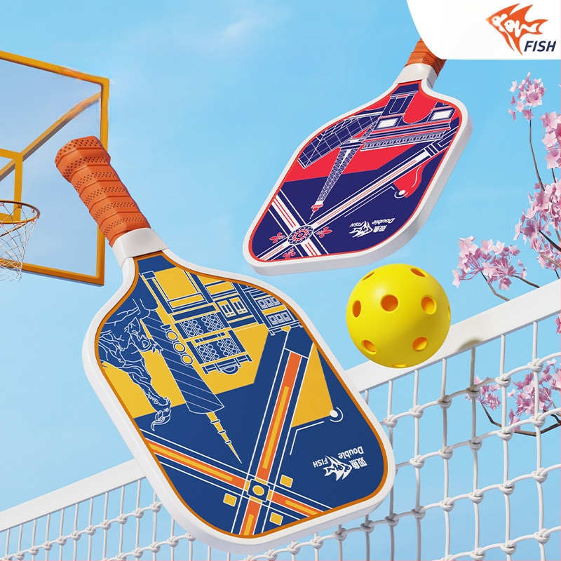 Pisces oglekļa šķiedras pickleball rakete komplekts iekšējai un ārējai lietošanai, ultra viegls iesācējiem, trenēšanās komplekts