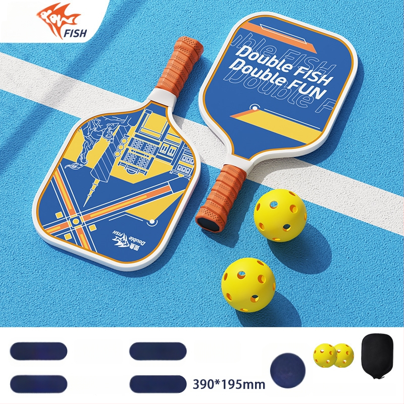 Pisces oglekļa šķiedras pickleball rakete komplekts iekšējai un ārējai lietošanai, ultra viegls iesācējiem, trenēšanās komplekts