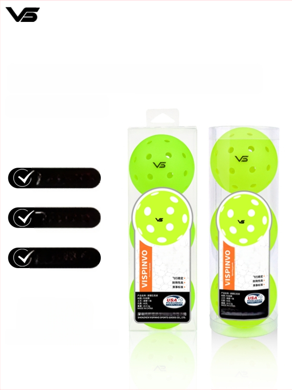 Vispinvo pickleball bumba — 40 caurumi, PE materiāls, svars 26 g