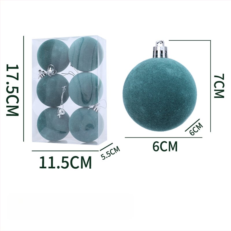 Božićna kuglica ukras, materijal flocking, stil modernog jednostavnog dizajna, poluručna i polu-mehanička izrada.