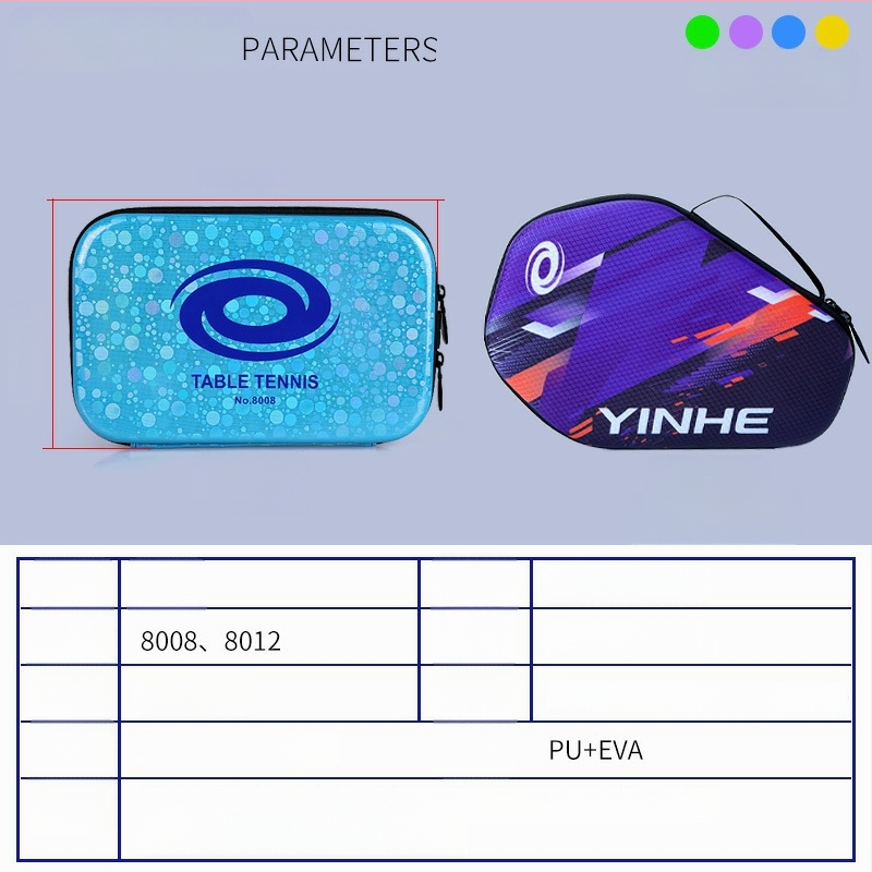 Galaxy ciets galda tenisa reketes maciņš – divslāņu, pārnēsājams, poliestera + EVA